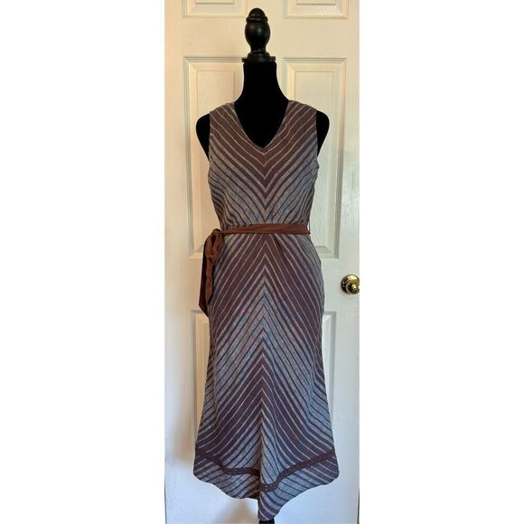 The Sundance Allende Summer Time 100% Linen Midi Dress Women's Petite 4 - Picture 2 of 9